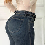 Jean Flare Con Cintura Ajustable