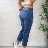 Jean Cargo Denim Tono Oscuro