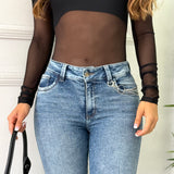 Jean Skinny Brillante Tono Claro