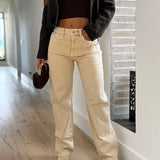 Jean Wide Leg con Apliques Brillantes