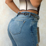 Jean Wide Leg Desgastado con Rotos