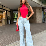 Jean Wide Leg Arabescos