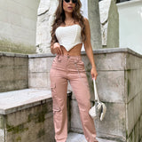 Pantalón Cargo en Lycra Spandex