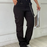 Pantalón Cargo en Lycra Spandex