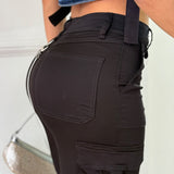 Pantalón Cargo en Lycra Spandex